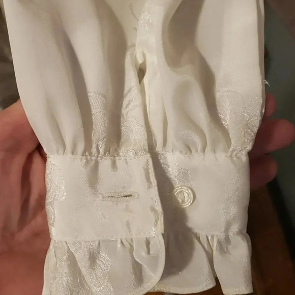 VIEWPOINT ivory blouse Size 11/12 Vintage - Picture 7 of 8